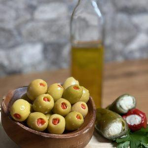 Biberli Yeşil Zeytin 250 gr.